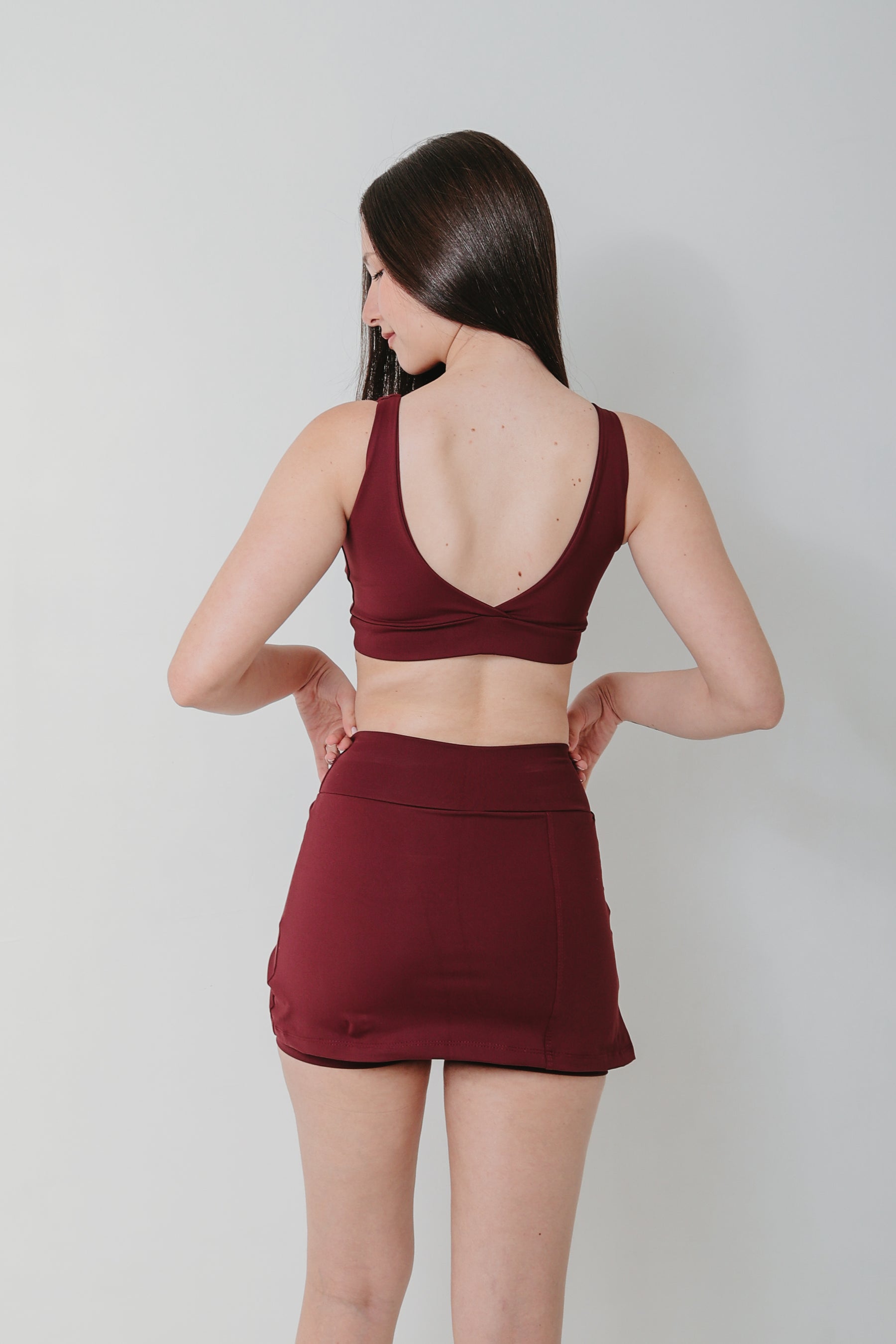 Conjunto Bella Short Saia e Top Decote V