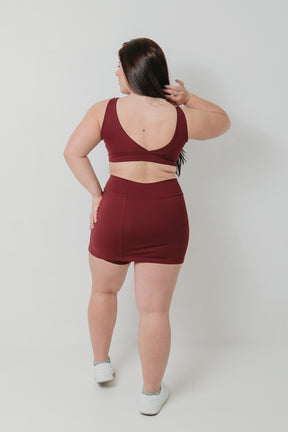 Conjunto Bella Short Saia e Top Decote V