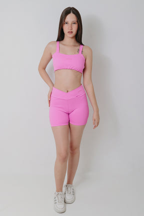 Conjunto Bella Short Cintura Cruzada e Top Regata