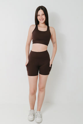 Short Power Cós Alto Com Bolso