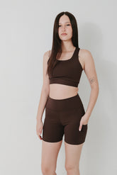 Short Power Cós Alto Com Bolso