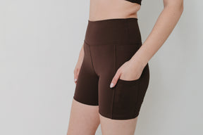 Short Power Cós Alto Com Bolso