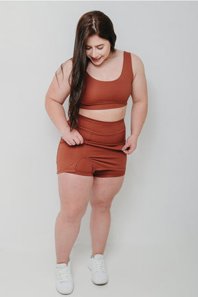 Conjunto Bella Short Saia e Top Decote V