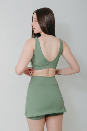 Conjunto Bella Short Saia e Top Decote V